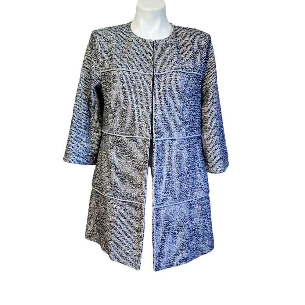 Cabi Spring The Times jacket gray & black long dressy M